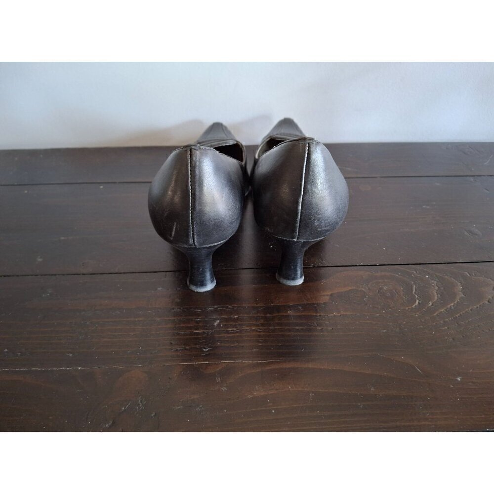 Victoria Spencer Black Leather "Sara Lee" Pumps/Pre-owned. Sz. 8.5M EUC - Picture 7 of 9